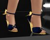 Golden heart heels