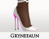 White pink heels nylons