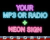 MP3 Derivable Neon Sign