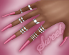 Pink Long Nails n Rings