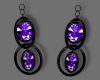 Amethyst Black Hoops