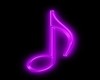 Purple Neon Music Note 1