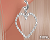 Diamond Heart Earrings