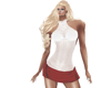 White-Red-CAMI DRESS