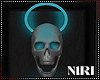 Blue Neon Skulls