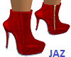 RED ZIP ANGLE BOOTS
