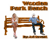 Wooden Park Bench