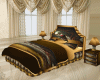 BROWN AND GOLDEN BED 