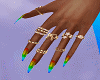 FG~ Psy Rainbow Nails