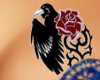 raven rose chest tat