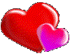 red and fushia hearts
