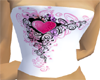 Wht Corset w/ Pink heart