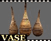 retro wooden vases