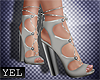 [Yel] Mika silver heels