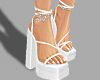 Rose Heels | White