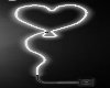 White Neon Heart Sign