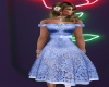 blue lace swing dress