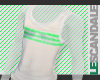 White Green Striped Vest
