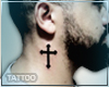Cross tattoo neck