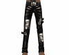 KQ Skull Leather Pants
