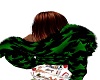 green stars fur jacket