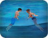 Couple Swim Together