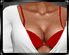 White Sweater/Red Bra