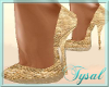 ~T~Gold Fashion Heels