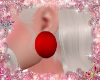 Ball earrings red