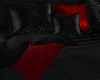 Blk/Red Wall Bench
