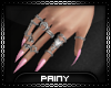 Pink Nails + Silver Ring