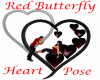 Red Butterfly Heart Pose