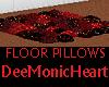 Crimson Floor pillows 1