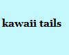 kawaii blue bow tails