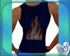 blue tank top with flame