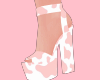 Pink cow shoes e