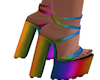 Sexy HIGH Rainbow Heels