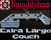 (N) Blue Plaid L Couch