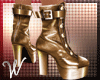 *W* Gold Downtown Boots