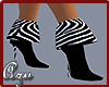 Zebra Cuff Ankle Boots