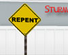 REPENT sign