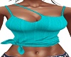 turquoise side knot top