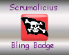 Pirate Flag Bling Badge
