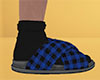 Blue Slides Plaid (M)