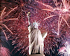 Statue Liberty Fireworks
