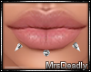   Silver Lip Piercings