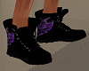 purple skull Boots