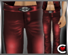 *SC-Leather Pants Red-M