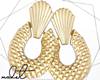 ♕ Gold Shell Earrings