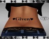 "Given" Lower Back Tat